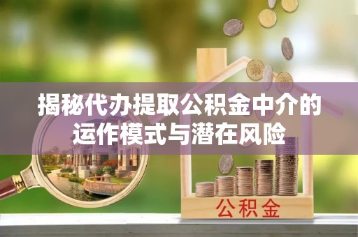 呼伦贝尔揭秘代办提取公积金中介的运作模式与潜在风险